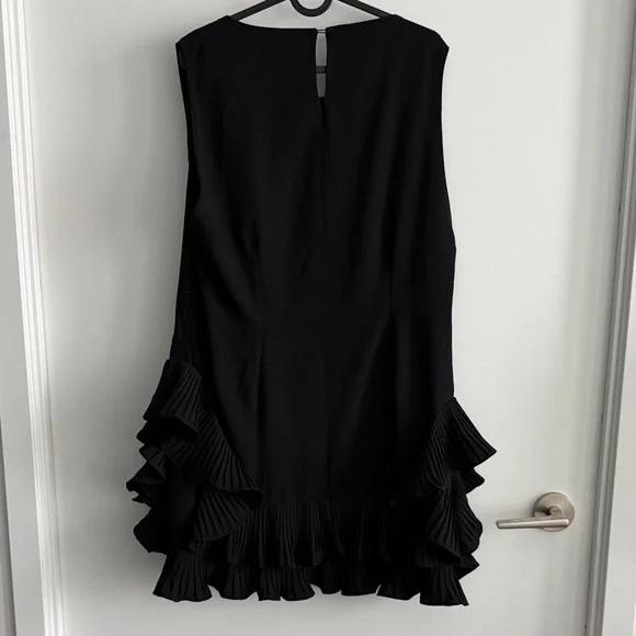 Black Ruffle Mini Dress - Picture 3 of 8